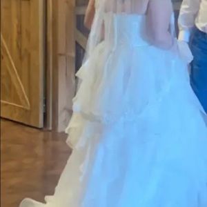 Soft white wedding dress